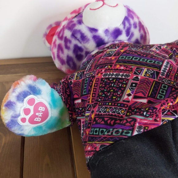 Build a Bear Workshop Colourful Rainbow Leopard Plush Stuffed Animal - Picture 4 of 10